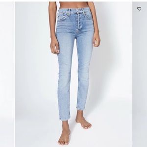 RE-DONE comfort stretch High rise Ankle crop